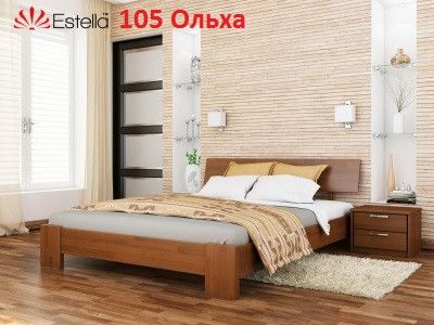 Ліжко дерев'яне Титан 120х190 Щит з лаковим покриттям та ортопедичними ламелями. 1262290553 фото