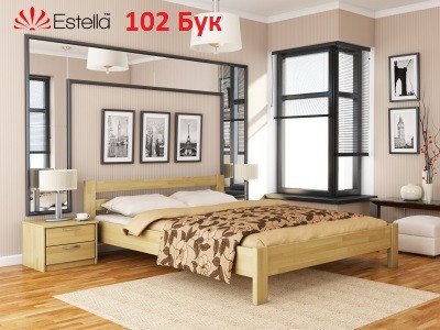 Ліжко Рената розмір 120х200 Щит зі спинкою із натурального дерева з лаковим покриттям 1267256116 фото
