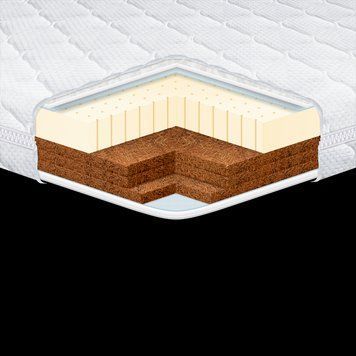 Детский ортопедический матрас двухсторонний с латексом и кокосовой койрой EuroSleep Kiddy Cocos-Latex 3+3 7883_376 фото