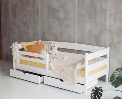 Односпальне дерев'яне ліжко Лев з вільхи з лаковим покриттям для дитячої кімнати 1839526784 фото