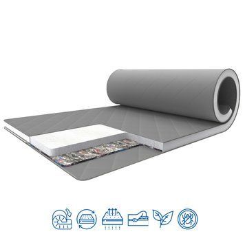 Топпер Shine Gray-White 80х190 fs-0756 фото