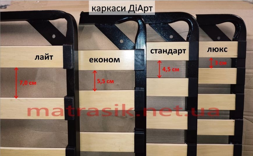 Каркас с ламелями металлический Диарт Люкс разборный 140х190 lux93588241 фото
