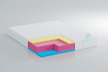 Комфортный высокий беспружинный матрац HighFoam Zephyr Jelli 22см с memory и латексом 120х190 hf-m0291 фото