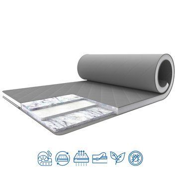 Топпер Rain Gray-White 65x180 fs-0882 фото