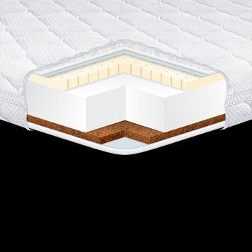 Матрас детский ортопедический двусторонний EuroSleep Kiddy Cocos-Latex 60x120 в детскую кровать 7880_365 фото